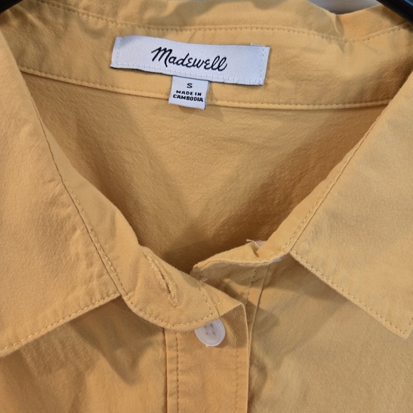 Madewell Yellow Button-Down Shirt - Picture 2 of 5